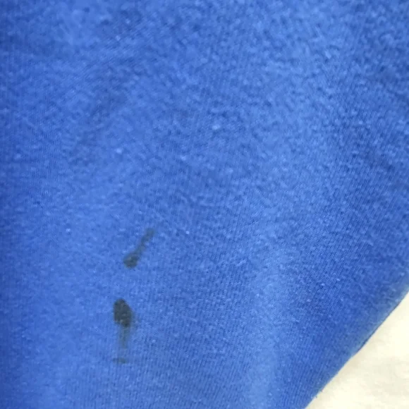 Vintage 80s Hanes Activewear size Large blue sweatshirt w/ Arizona Native print - Picture 4 of 6